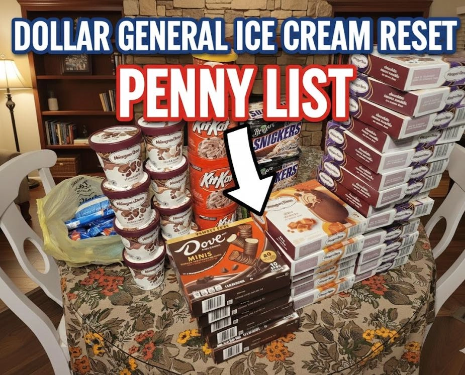 DOLLAR GENERAL ICE CREAM RESET PENNY LIST!
