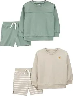 Baby Boys 4-Piece Sweatshirt Set