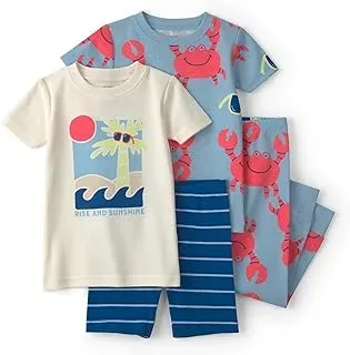 Boys' 4-Piece Cotton Pajama Set