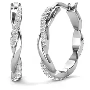 Lauren White Gold Hoop Earrings