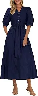 Elegant V Neck Summer Dress