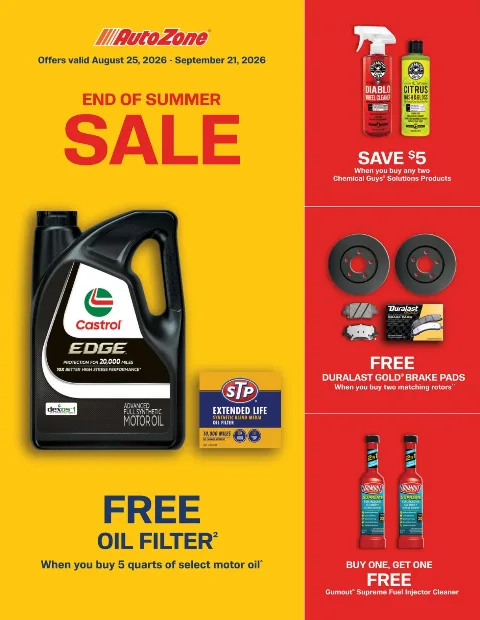AutoZone Monthly weekly ad cover