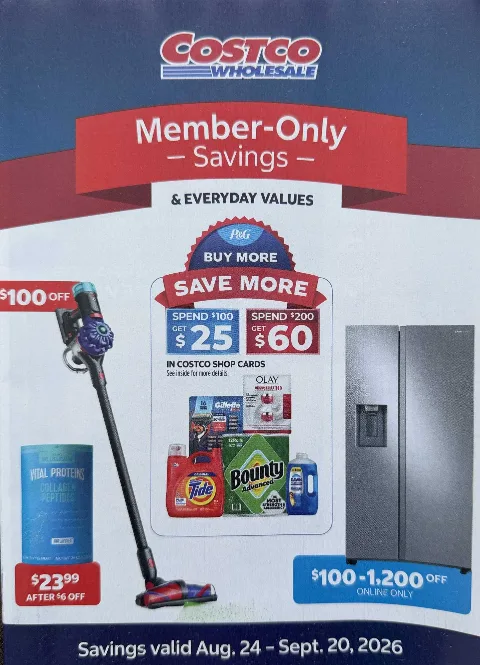 Costco Member-Only Savings weekly ad cover